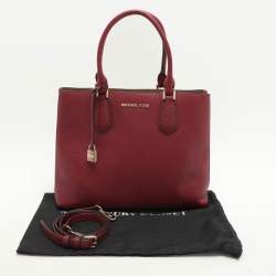 Pre Owned Michael Kors Burgundy Leather large Adele Tote