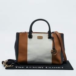 Michael Kors Tricolor Leather Double Zip Colorblock Tote