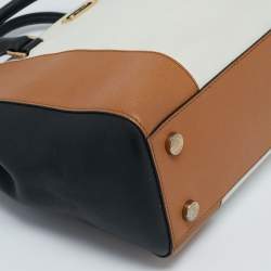 Michael Kors Tricolor Leather Double Zip Colorblock Tote