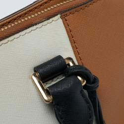 Michael Kors Tricolor Leather Double Zip Colorblock Tote
