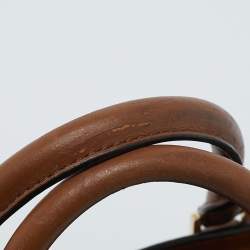 Pre Owned حقيبة يد مايكل كورس هاميلتون نوفو جلد بني صغيرة