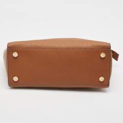 Pre Owned Michael Kors Brown Leather Large Selma Tote