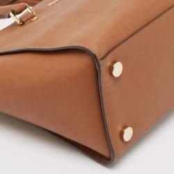 Pre Owned Michael Kors Brown Leather Large Selma Tote