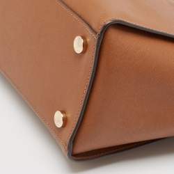 Pre Owned Michael Kors Brown Leather Large Selma Tote