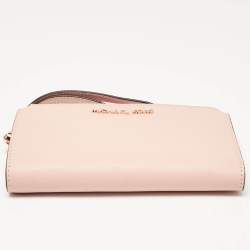 Pre Owned محفظة توري برش جيت سيت ترافيل كانفاس مقوى بني سحاب مزدوج حمالة معصم