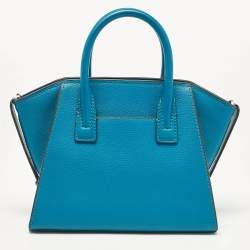 Pre Owned Michael Kors Blue Leather Small Avril Satchel