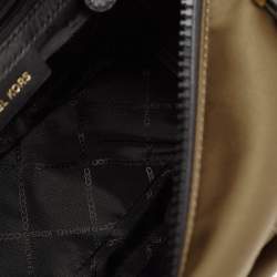 مملوكة مسبقًا Michael Kors Green/Black Studded Satin Olivia Shoulder Bag