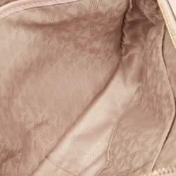 Pre Owned Michael Kors Light Pink Leather Lasercut East West Crossbody Bag