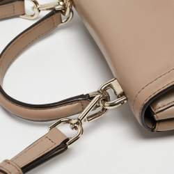 Michael Kors Beige Leather Extra Small Ava Top Handle Bag