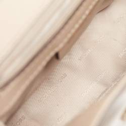 Michael Kors Beige Leather Extra Small Ava Top Handle Bag