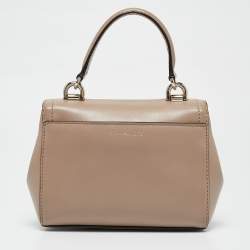 Michael Kors Beige Leather Extra Small Ava Top Handle Bag