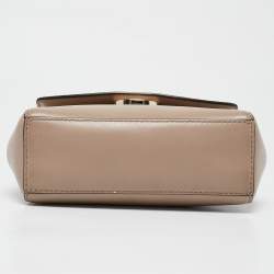 Michael Kors Beige Leather Extra Small Ava Top Handle Bag