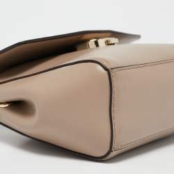 Michael Kors Beige Leather Extra Small Ava Top Handle Bag