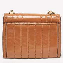 Michael Kors Brown Quilted Leather Large Whitney Shoulder Bag