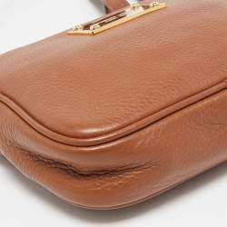 Michael Kors Brown Leather Mini Camera Crossbody Bag
