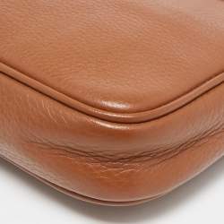 Michael Kors Brown Leather Mini Camera Crossbody Bag