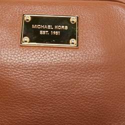 Michael Kors Brown Leather Mini Camera Crossbody Bag