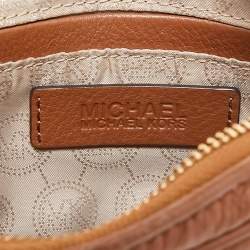 Michael Kors Brown Leather Mini Camera Crossbody Bag
