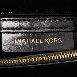 Michael Kors Black Quilted Glossy Leather Large Whitney Shoulder Bag
