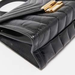 Michael Kors Black Quilted Glossy Leather Large Whitney Shoulder Bag