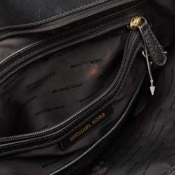 Michael Kors Black Leather Jet Set Top Zip Tote