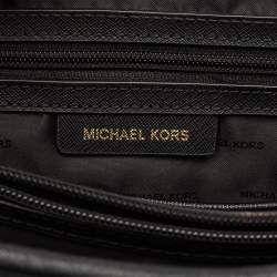 Michael Kors Black Leather Jet Set Top Zip Tote