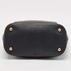 Michael Kors Black Leather Jet Set Top Zip Tote