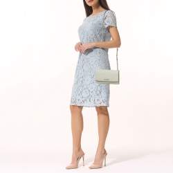 Pre Owned Michael Kors Grey Saffiano Leather Jet Set Travel Crossbody Bag