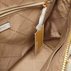 Michael Kors Brown/White Leather Large Hope Tote