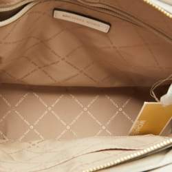Michael Kors Brown/White Leather Large Hope Tote