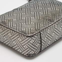 Pre Owned Michael Kors Metallic Grey Textured Suede Ginny Camera Crossbody Bag