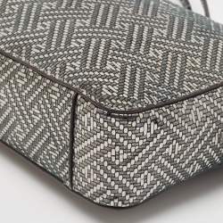 Pre Owned Michael Kors Metallic Grey Textured Suede Ginny Camera Crossbody Bag