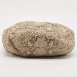 Michael Michael Kors Beige Python Effect Leather Lillie Hobo
