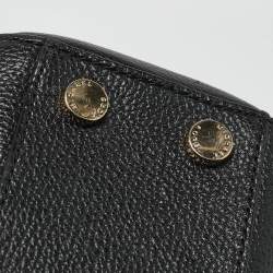 Pre Owned Michael Kors Black Leather Karso Flap Top Handle Bag