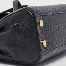 Pre Owned Michael Kors Black Leather Karso Flap Top Handle Bag