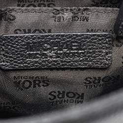 Pre Owned Michael Kors Black Leather Karso Flap Top Handle Bag