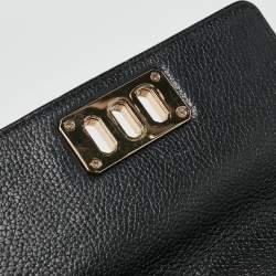 Pre Owned Michael Kors Black Leather Karso Flap Top Handle Bag