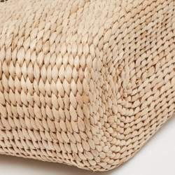 مملوكة مسبقً ا Michael Kors Beige/Brown Woven Raffia and Leather Malibu Tote