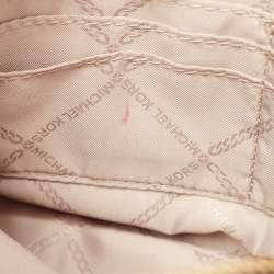 Pre Owned Michael Kors Brown Signature Coated Canvas Medium Parker Crossbody Bag