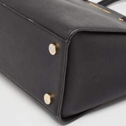 Pre Owned Michael Kors Black Leather Large Selma Tote