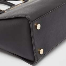 Pre Owned Michael Kors Black Leather Large Selma Tote