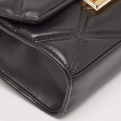 Pre Owned Michael Kors Black Quilted Leather Small Serena Crossbody Bag