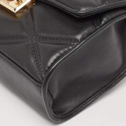 Pre Owned Michael Kors Black Quilted Leather Small Serena Crossbody Bag