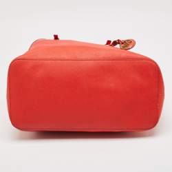 Michael Kors Red Leather Large Jet Set Travel Tote