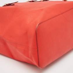 Michael Kors Red Leather Large Jet Set Travel Tote