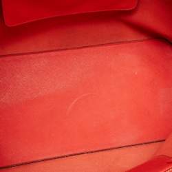 Michael Kors Red Leather Large Jet Set Travel Tote