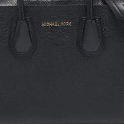 Pre Owned Michael Kors Black Leather Small Belted Mercer Satchel