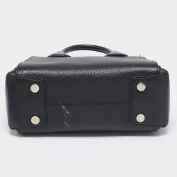 Pre Owned Michael Kors Black Leather Small Belted Mercer Satchel