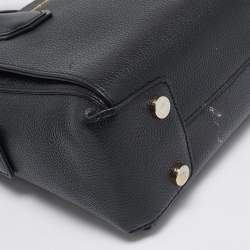 Pre Owned Michael Kors Black Leather Small Belted Mercer Satchel