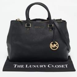 Michael Kors Black Leather Large Sutton Tote
